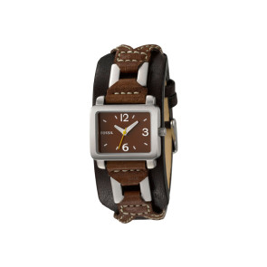 Bracelet de montre Fossil JR1034 Cuir Brun 17mm